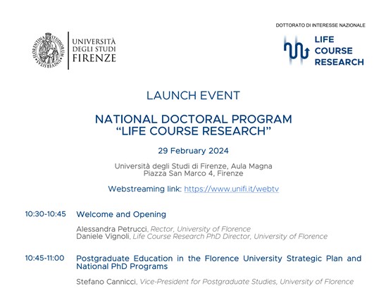 Launch Event of our “Life Course Research” PhD Program